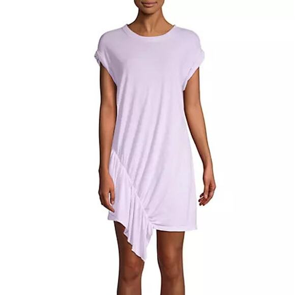 Current/Elliott Lavender Pacific Avenue Linen Blend T-Shirt Dress Size Large - Picture 1 of 12